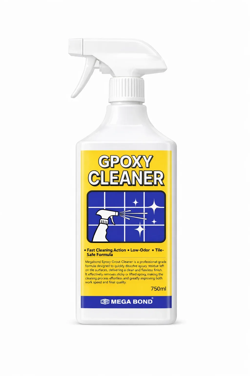 에폭시줄눈 자재 Gpoxy 클리너 750ml 스프레이 병 정면 제품 사진
